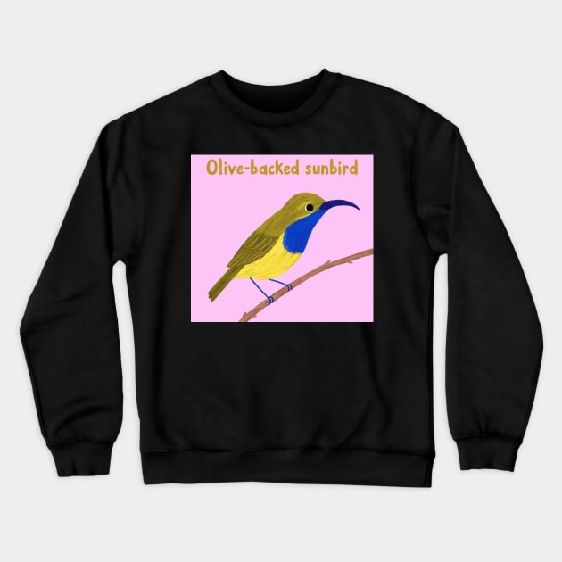 Olive-backed sunbird Crewneck Sweatshirt by Kesalsesal